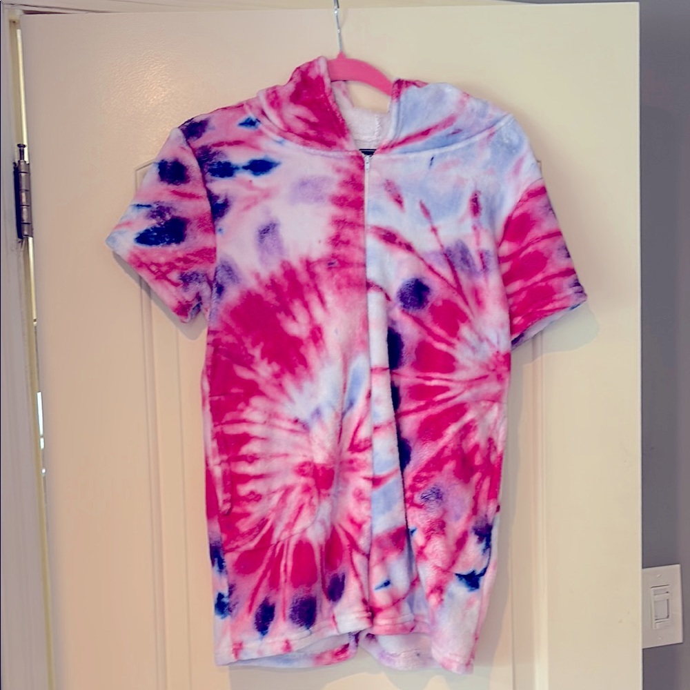 Girls Tie-Dye Romper with Hood